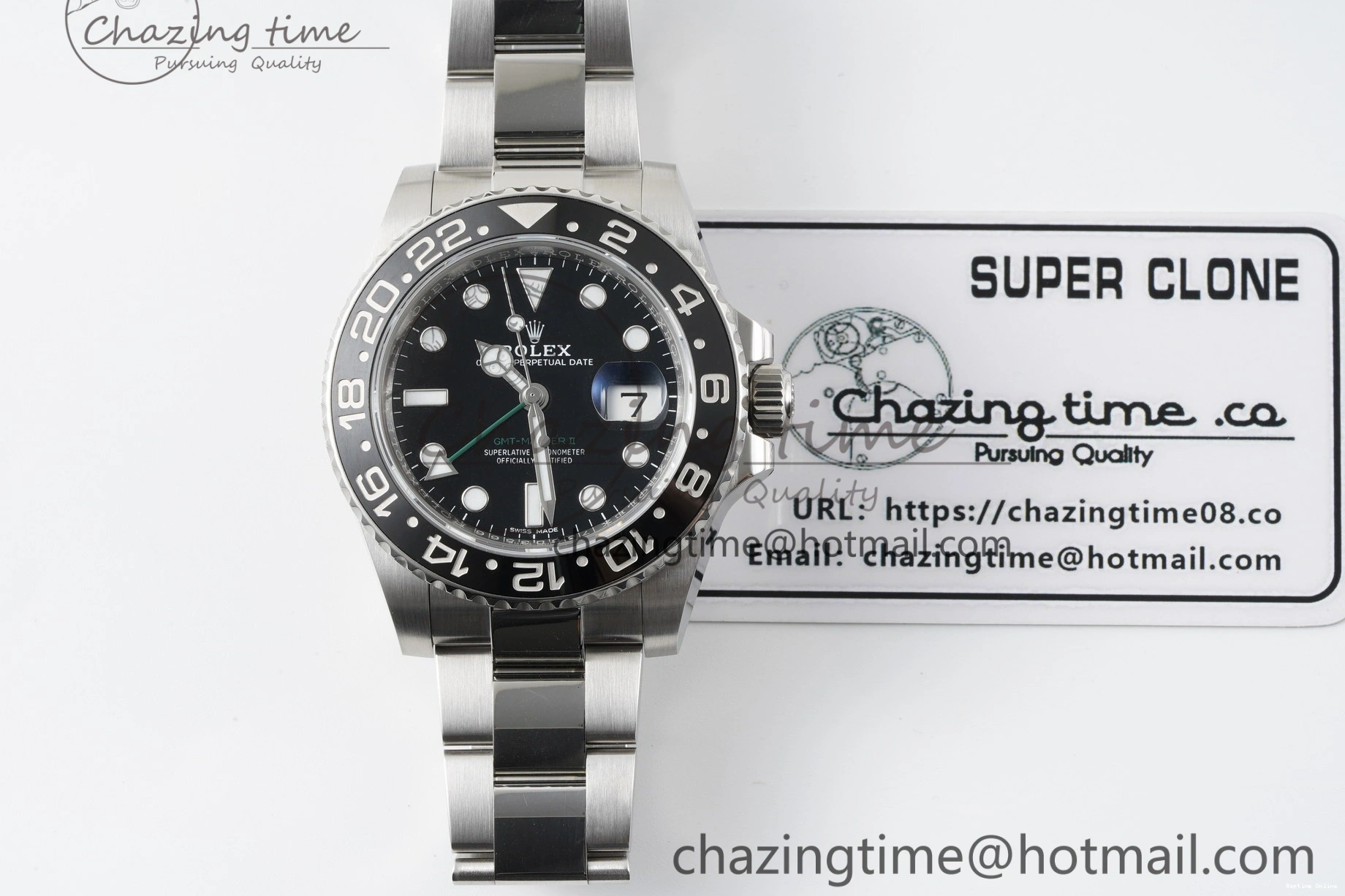 1219 RelaxedFit GMT Master II 116710 LN 904L SS C+F 1:1 Best Edition Black Dial on Oyster Bracelet VR3285 CHS 2252